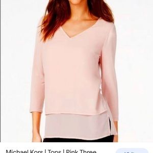 Michael Kors.Blouse top pink color women size‎ M